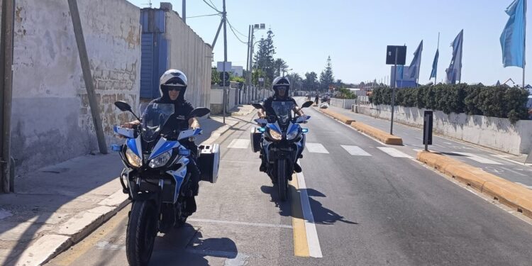 Tonnarella, Servizi di controllo con moto pattuglie della Polizia Municipale