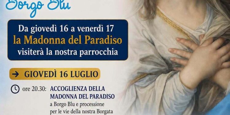 Storico ritorno della Madonna del Paradiso a Borgata Costiera: dopo 12 anni riparte da Borgo Blu