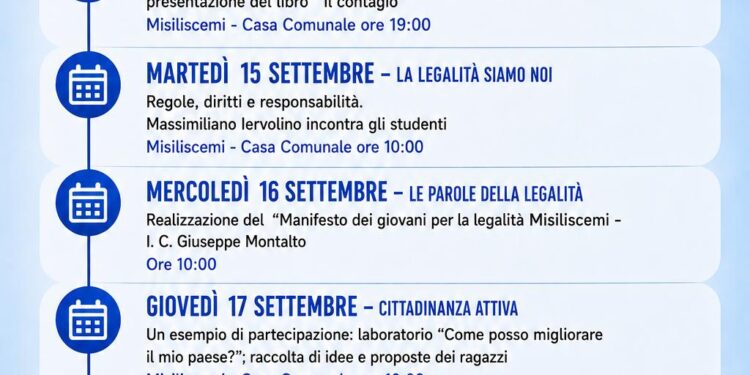 A Misiliscemi la “Settimana della Legalità”: dal 14 al 20 settembre