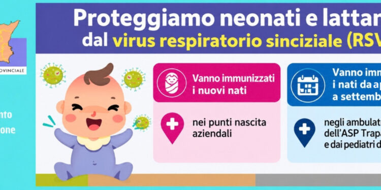 ASP Trapani: dal 1° ottobre l’immunizzazione dal virus RSV in neonati e lattanti