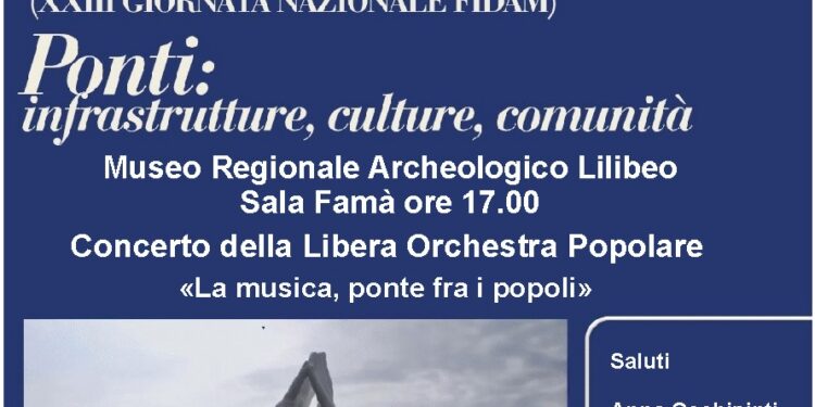 XXIII giornata nazionale FIDAM. Domenica a Marsala concerto “la musica ponte fra i popoli”