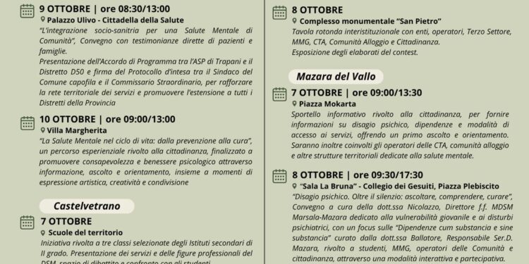 Salute mentale: domani firma accordo di programma tra ASP Trapani e Distretto D50