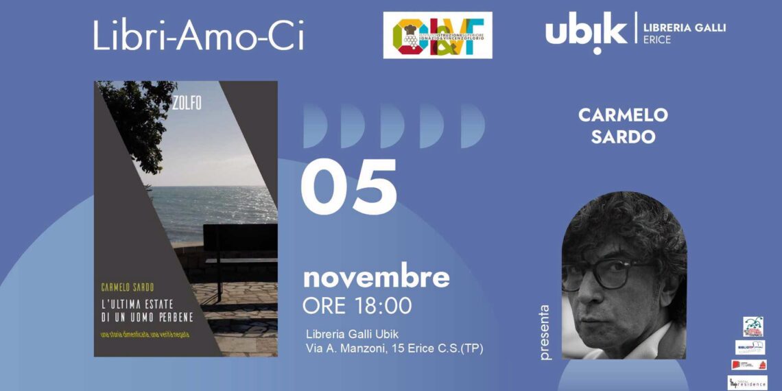 Al via all’istituto “Florio” di Erice la rassegna “Libri-Amo-Ci”: Carmelo Sardo presenta “L’ultima estate di un uomo perbene”